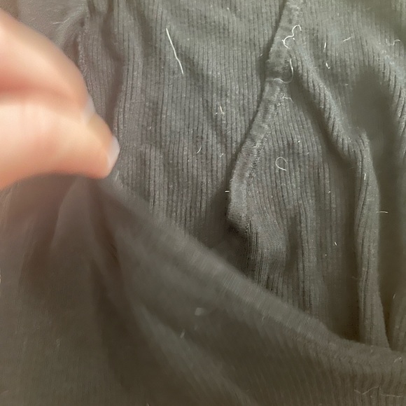 Brandy Melville black ballet core wrap tie top - Picture 3 of 5